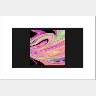 Trippy Multicolor Swirl Design Posters and Art